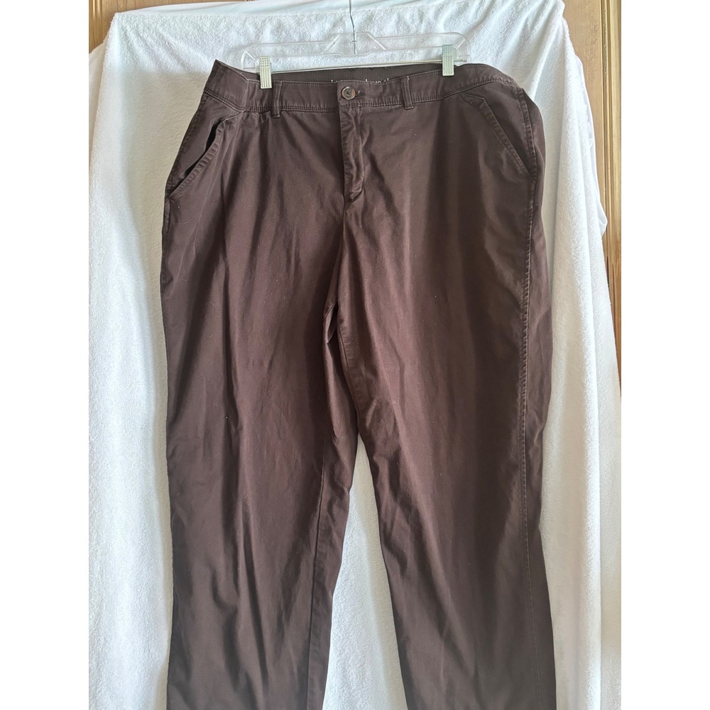 Intro Love This Womens Plus Size 22S Brown Chino Straight Leg Casual Pants